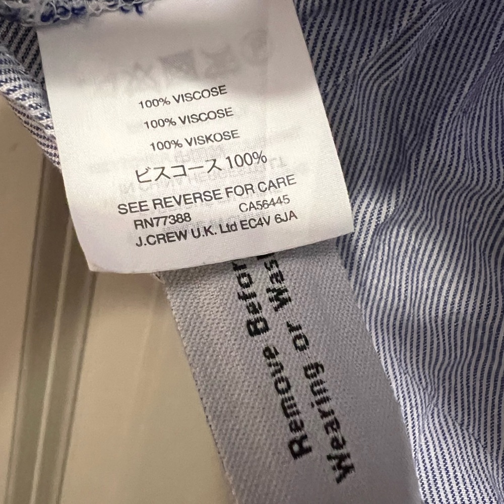 Madewell Button Back Striped Front-Tie Tee Size XXS - Picture 6 of 7